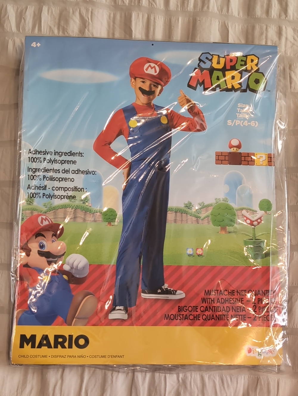 Super Mario Costume Size 4-6